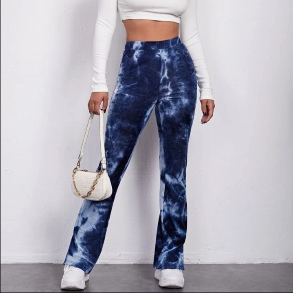 SHEIN Tie dye hem pants
